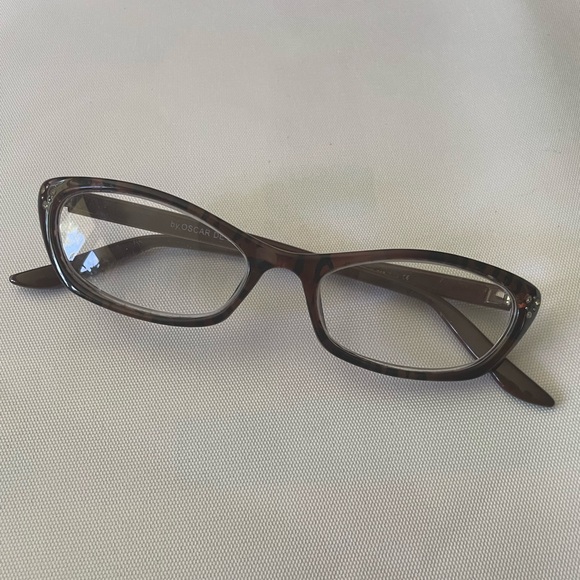 Vintage Oscar De La Renta Tortoise Frames Reading Glasses OSR459 218 2.0 Cat Eye - Picture 1 of 7